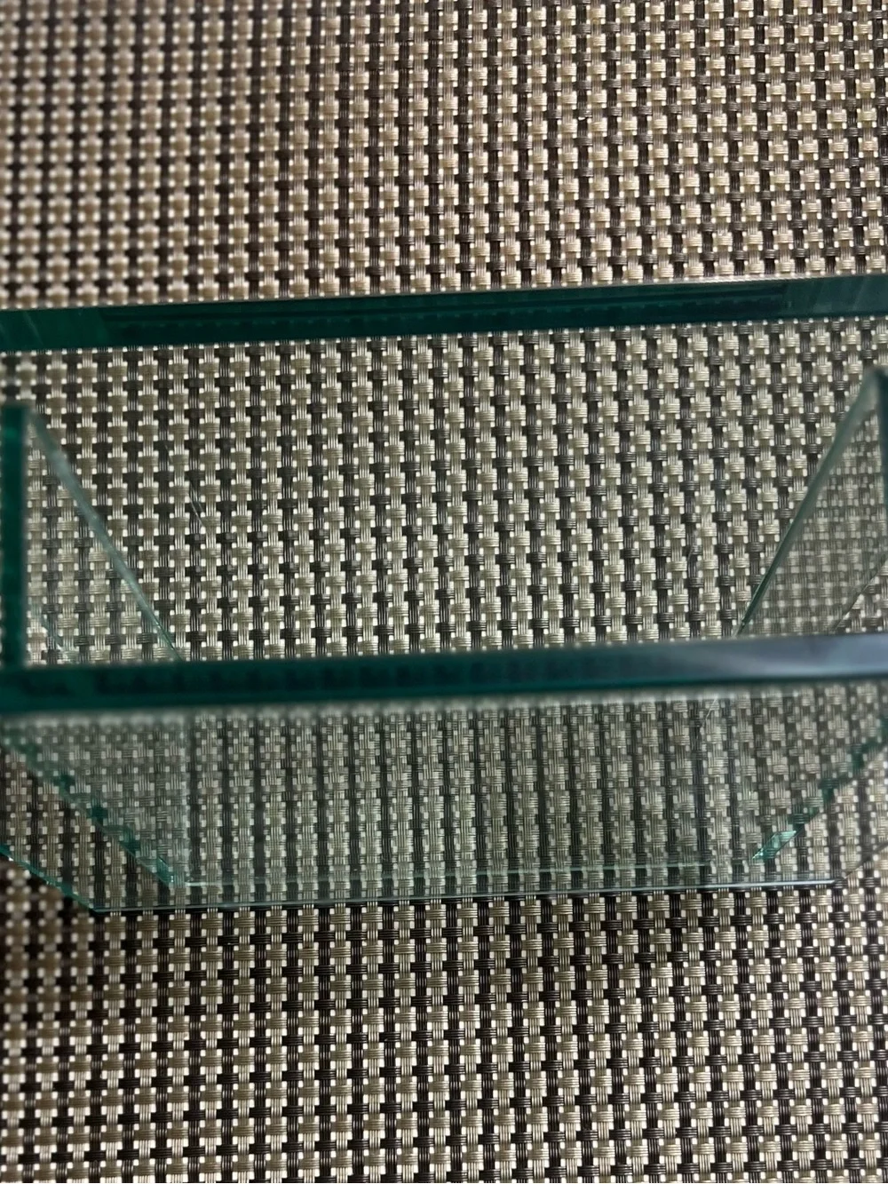 Clear Glass Bath Organizer - Transparent Glass Storage